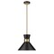 Z-Lite Soriano 1 Light Pendant, Matte Black & Heritage Brass 728P13-MB-HBR - alternate 5